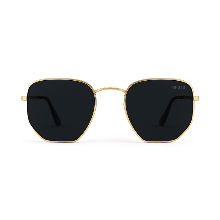Óculos de Sol HFSTS Hexagonal Dourado